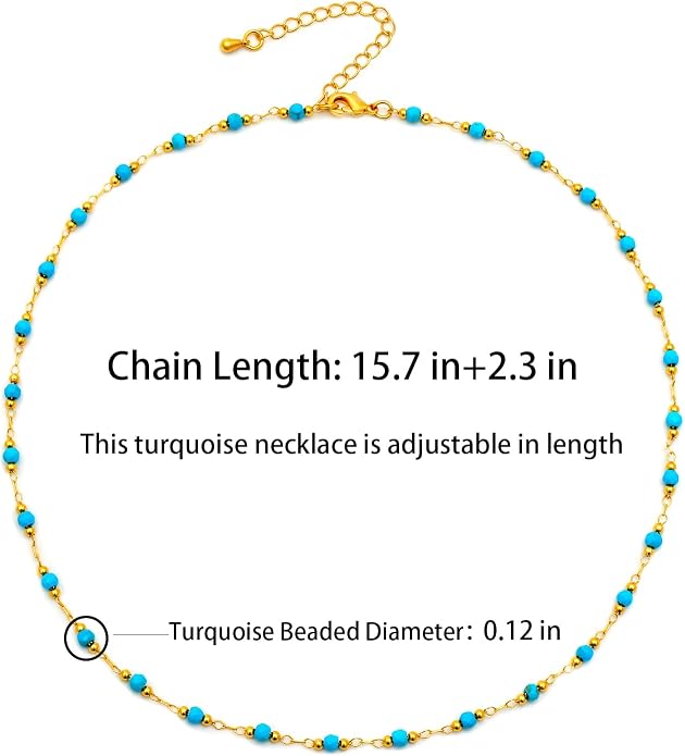 14K Gold Plated Paper Clip Chain Link Necklace Satellite Cross Key Starfish Turquoise Heart Necklace for Women