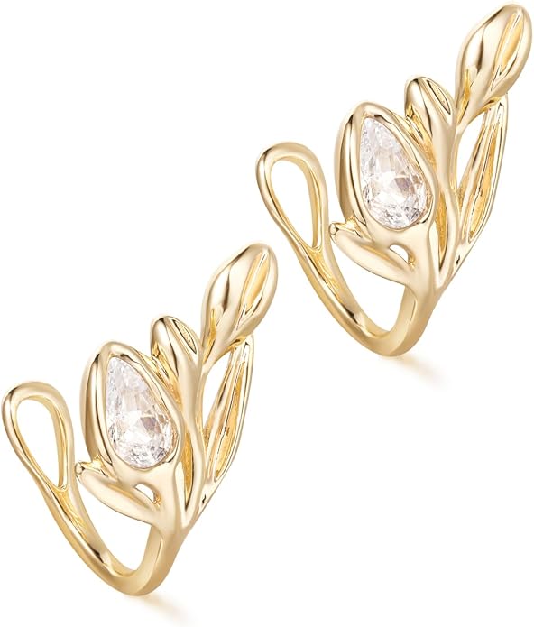 MYEARS Women Ear Cuff Earring Gold Non Pierced Ear Cartilage Clip on Wrap Hoop 14K Gold Filled Tiny Boho Beach Simple Minimalist Delicate Handmade Hypoallergenic Jewelry Gift-Sold as Single/Pair