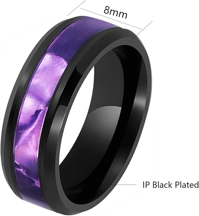 3pcs Matching Rings His and Hers Ring Couple Rings Pruple Cz Womens Wedding Ring Sets Wedding Bands
