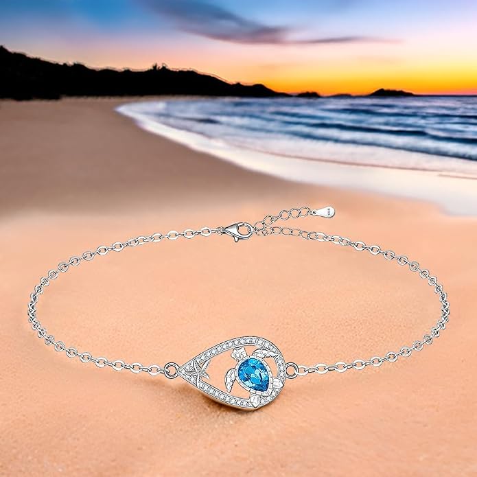 Infinity Cat Paw Print Celtic Knot Sea Turtle Elephant Flamingo Butterfly Dolphin Evil Eye Anklets Bracelets for Women Sterling Silver Adjustable Ankle Bracelet Summer Beach Lovers Gift