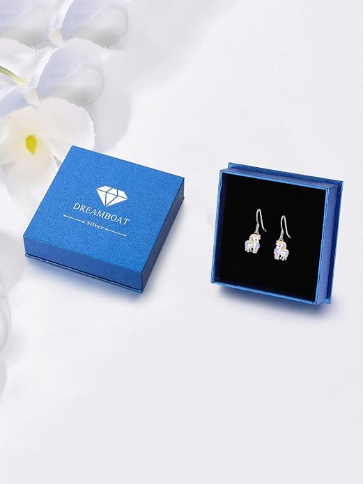 Dreamboat Cute Animal Dangle Drop Earrings for Women 925 Sterling Silver Hypoallergenic Animals Hook Earring Birthday Party Jewelry Gifts for Sensitive Ears