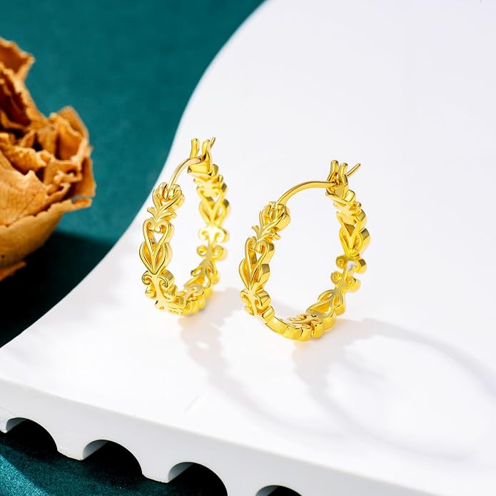 Gold Dainty Hoop Earrings for Women Hypoallergenic Lightweight 14K Gold Huggie Earrings Jewelry Valentines Day Gifts for Wife Girlfriend Her