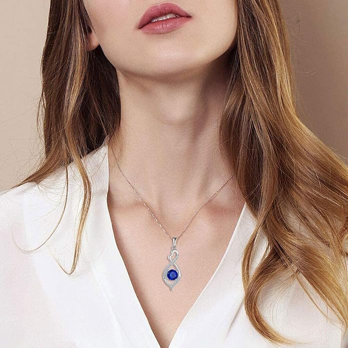 Infinity Necklace 925 Sterling Silver Necklace For Women Jewelry Valentines Day Christmas