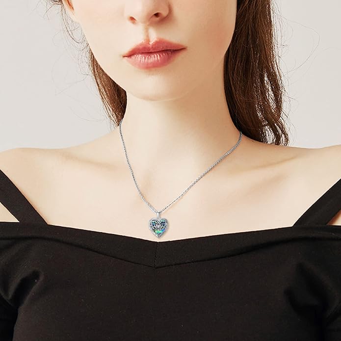 SOULMEET Personalized Silver Locket Necklace That Holds Pictures Photo Keep Someone Near to You, Memorial Custom Lockets Necklaces Letters Engraving for His Her