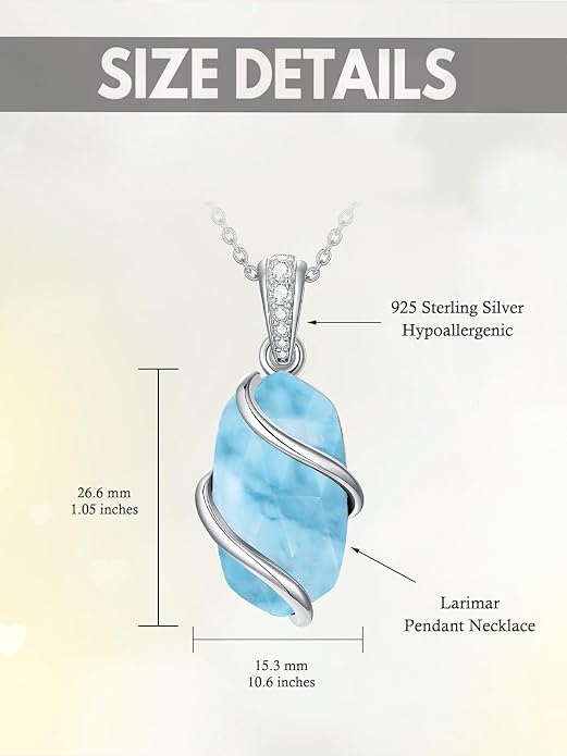 HPQQ Necklace for Women 925 Sterling Silver Dainty Gemstone Pendant Fine Jewelry Birthday Mothers Day Gifts for Mom Wife Her