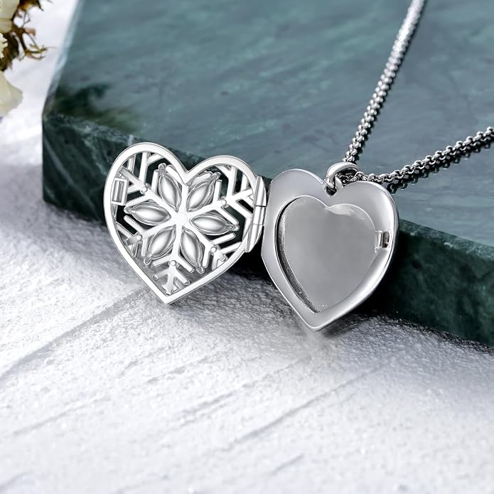 Dorunmo Personalized Locket Necklace 925 Sterling Silver that Holds Pictures Butterfly Birthstone Photo Heart Locket Custom Jewelry Congratulations New Beginnings New Job Gifts for Women