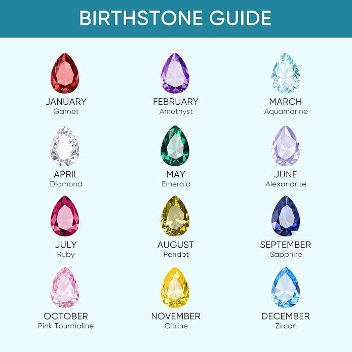 Birthstone Necklaces for Women Mothers - 925 Sterling Silver Dainty Infinity Cubic Zirconia Pendant Necklace Anniversary Birthday Christmas Gifts for Her Wife Mom Lady Daughter, Adjustable Chain