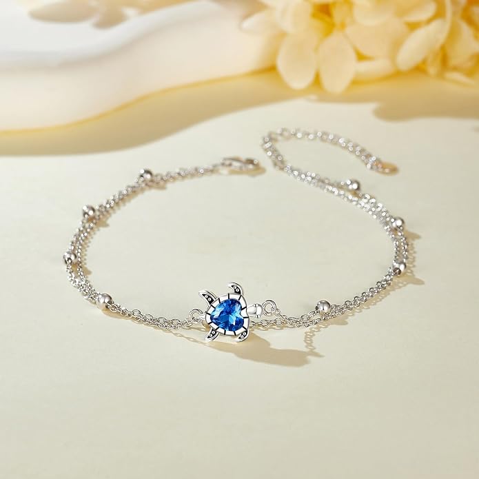 Heart/Starfish/Pineapple/Anchor/Sea Turtle/Butterfly/Celtic/Whale Tail bracelet Anklets for Women 925 Sterling Silver Anklets Jewelry for Women