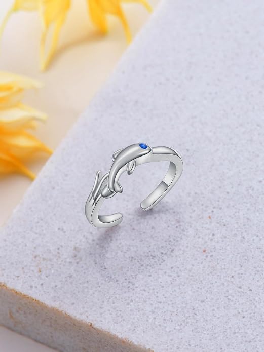 Midari Toe Rings for Women 925 Sterling Silver Hypoallergenic Adjustable Open Band Ring for Women Summer Beach Open Toe Jewelry Foot Jewelry