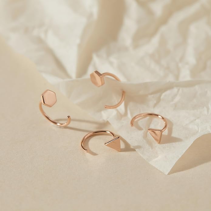 CHIC & ARTSY 925 Sterling Silver Half Hoop Earrings for Women, Small Huggie Hoops Set with Ball Bar Star Moon Cross & Pearl, Lightweight Comfort Fit Everyday & Sleep Earrings