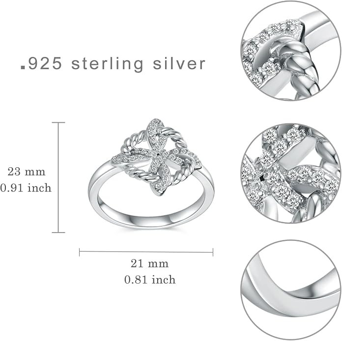 Witches Knot Ring 925 Sterling Silver Celtic Rings for Women Love Knot Ring Witch Jewelry Birthday Gift for Lover Wife