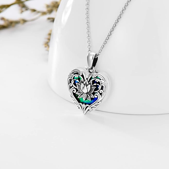 SOULMEET Personalized Silver Locket Necklace That Holds Pictures Photo Keep Someone Near to You, Memorial Custom Lockets Necklaces Letters Engraving for His Her
