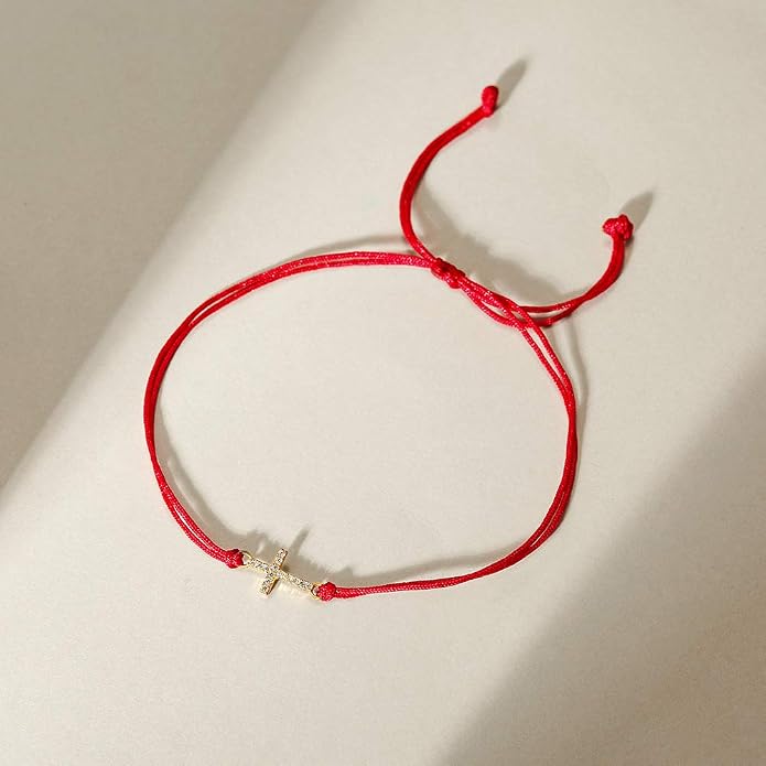 Evil Eye Bracelets Adjustable Charm Lucky Protection Spiritual Kabbalah Red/Black String Thread Bracelet Anklet with Infinity/Cross/Hamsa/Heart/Butterfly Jewelry for Women.