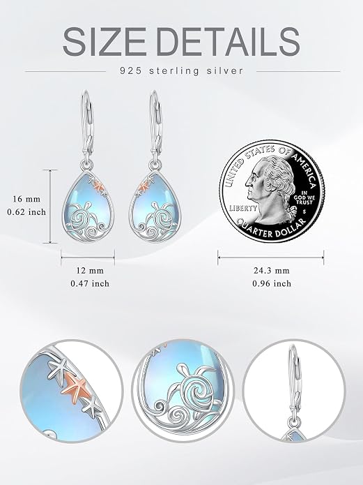 Seiyang Dangle Earrings 925 Sterling Silver Animal/American Flag/Turquoise Dangle Drop Earrings Jewelry Gifts for Women