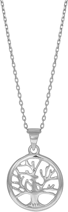 Ritastephens Sterling Silver Tree Of Life Pendant Charm Necklace 18 Inches