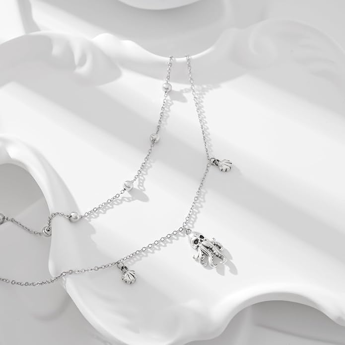 CHIC & ARTSY 925 Sterling Silver Ankle Bracelets for Women, Adjustable Layered Foot Chains with Nature & Symbol Charms, Lightweight Comfort Fit Boho Beach Everyday Jewelry