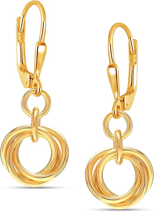 LeCalla Women's Drop & Dangle Earrings | 925 Sterling Silver Leverback Earrings | Lightweight Teardrop Lever Back Drop Dangle Earring for Women