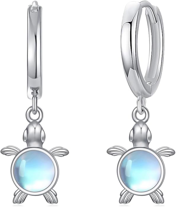Dorunmo Moonstone Dangle Drop Earrings s925 Sterling Silver Leverback Earrings Filigree Moonstone Jewelry Birthday Gifts for Women