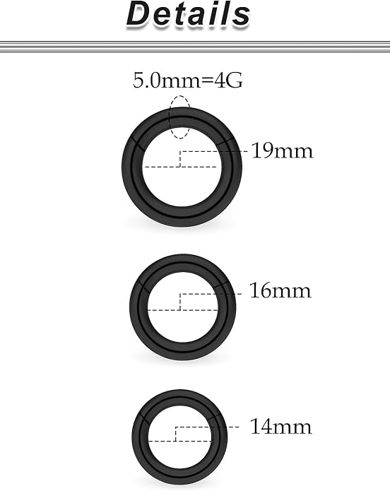 20G-2G Surgical Steel Hinged Clicker Septum Nose Rings Gauges Earrings Seamless Hoops Eyebrow Lip Ring Cliker Helix Tragus Daith Rook Earrings for Women Men