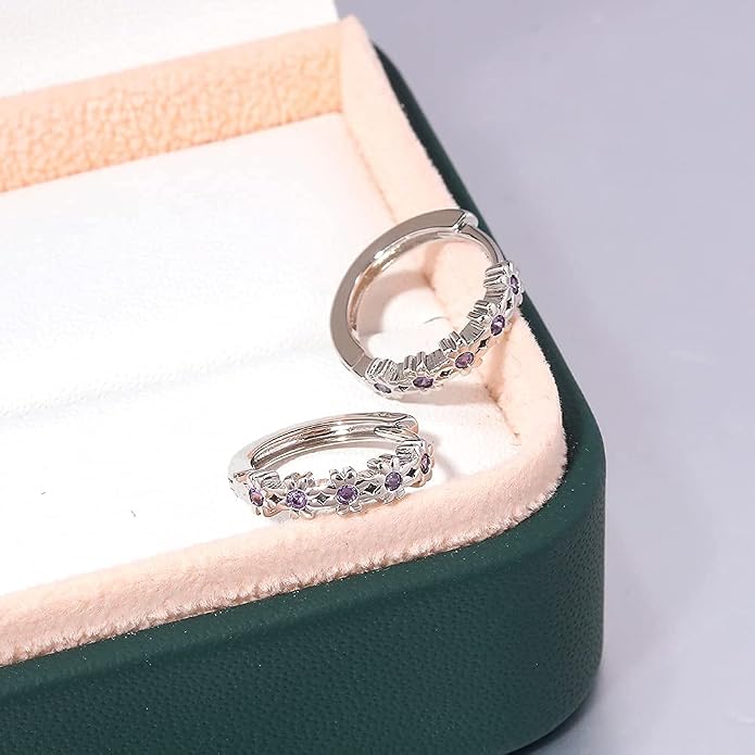 CiNily Small Hoop Earrings for Women Girls Flower Cubic Zirconia Huggie Earrings Hypoallergenic 14K Yellow Gold Plated Cartilage Earrings