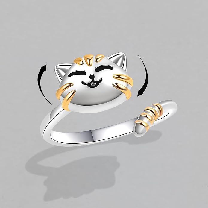 925 Sterling Silver Ring Minimalist Adjustable Rings Band Handmade Rings for Women Girls