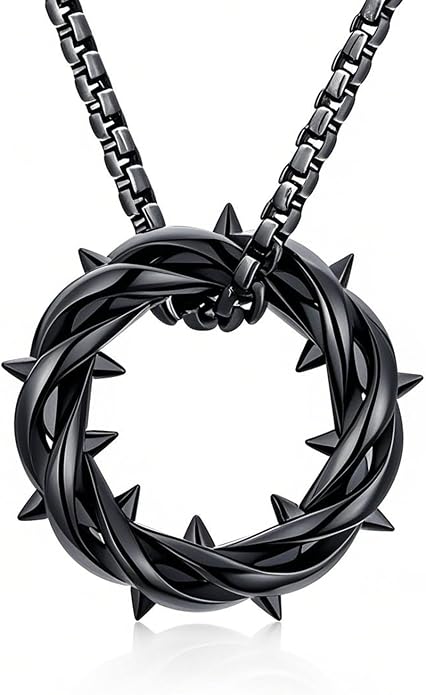 Seiyang Crown of Thorns Necklace 925 Sterling Silver Crown Pendant Amulet Jewelry Gifts (with Gift Box)