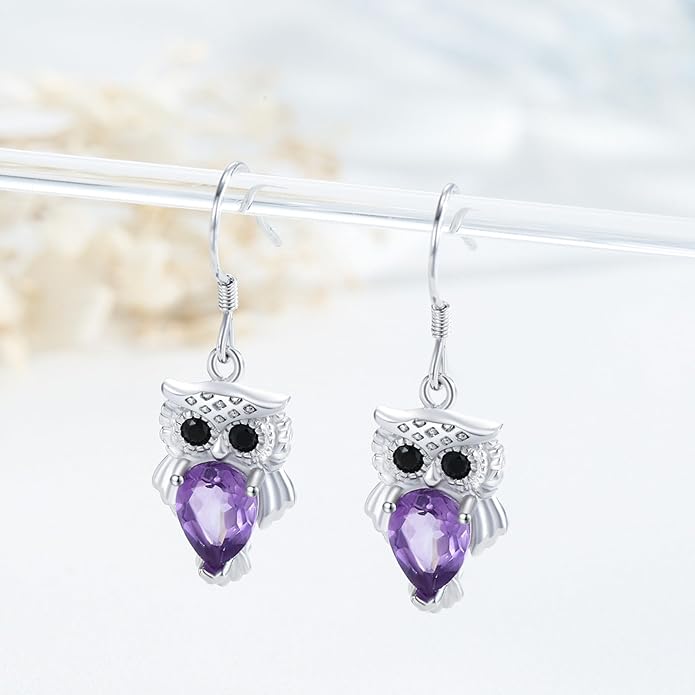 Butterfly/Cardinal/Rabbit/Frog/Turtle/Dragonfly/Flamingo/Mermaid/Hummingbird/Robin/Raven/Owl/Whale/Cat Earrings S925 Sterling Silver Animal Jewelry Gifts for Birthday Christmas