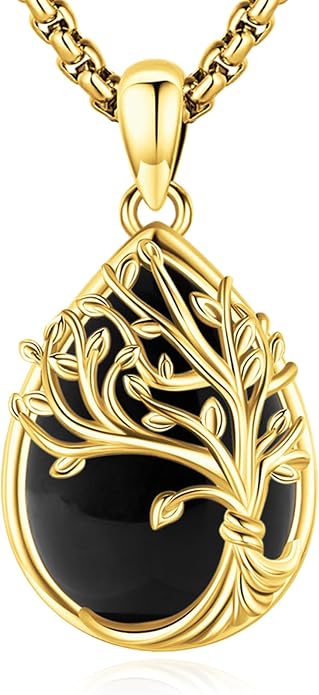 Tree of Life Necklace Sterling Silver Crystal Abalone Shell Tree Pendant with Heart Family Tree Jewelry for Women Mother's Day Gifts