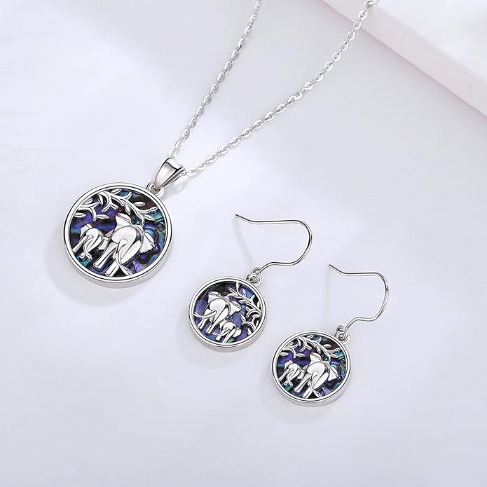 AEONSLOVE Elephant Sterling Silver Earrings, Elephant Jewelry for Women, Mother's Day Gift