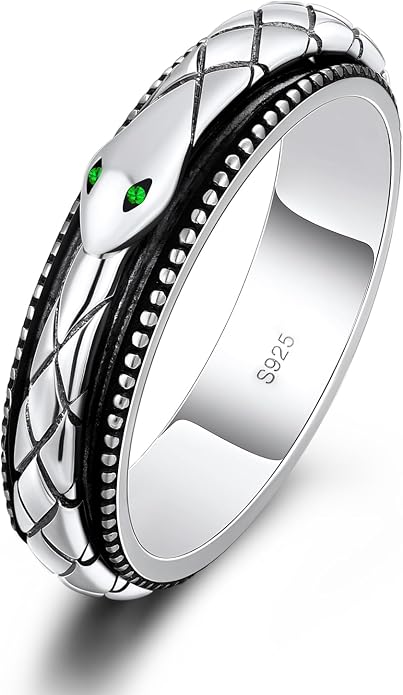 LYTTMAB S925 Sterling Silver Spinner Ring for Anxiety Women Men
