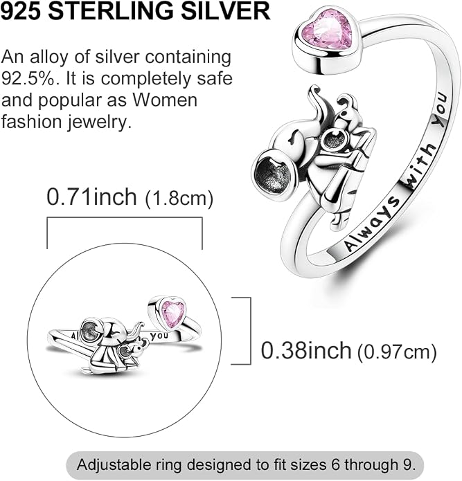 925 Sterling Silver Adjustable Open Rings for Women with Snake, Evil Eye or Bee Designs, Dainty Stackable Thumb Finger Rings, Gold Silver Ring Jewelry Gift for Mujer, Size 6-9