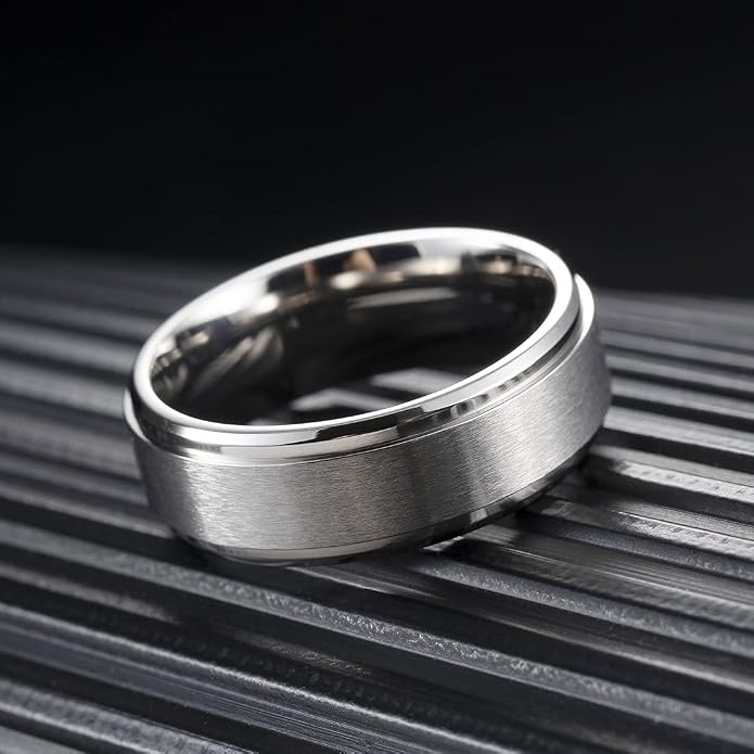 King Will Titanium Wedding Band for Men Women- 3-10mm Width Black/Sliver/Gold High Purity Titanium Promise Wedding Ring Comfort Fit for Daily Wear Size 6-14