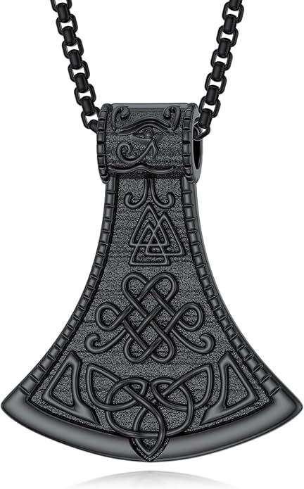 Norse Viking Thor Hammer Necklace 925 Sterling Silver Nordic Mjolnir Necklace Viking Talisman Jewelry Gift for Men