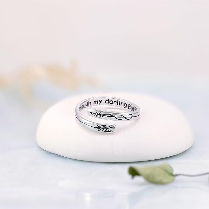 925 Sterling Silver Inspirational Rings for Women Hope Rings Encouragement Jewelry