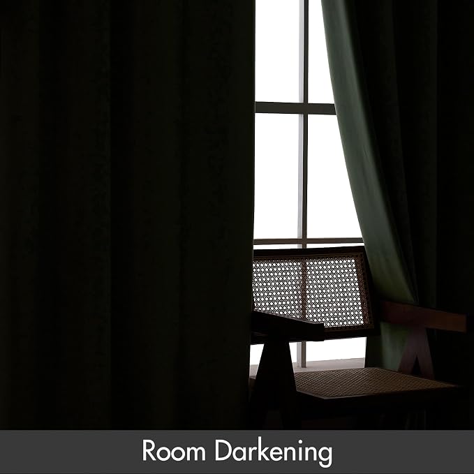 MIULEE Sage Green Blackout Velvet Curtains Drapes 90 Inch Long 52"x90" | Luxurious Bedroom Living Room Decor, Room Darkening, Thermal Insulated, Rod Pocket Design, Super Soft Fabric