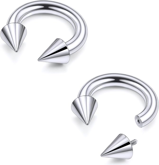 20G 18G 16G 14G 12G 8G 6G 4G 2G ASTM F136 Titanium Internal Thread Horseshoe Septum Ring Jewelry Circular Barbell Helix Snug Tragus Rook Daith Cartilage Earring Lip Ring Piercing Jewelry