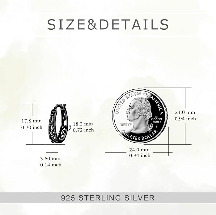 Sterling Silver Hoop Earrings Small Hoop Sun/Leaf/Triangle Huggie Earrings for Women Hypoallergenic