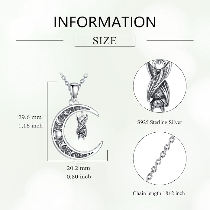 Sun and Moon Necklace 925 Sterling Silver Sun Moon Pendant Gemstone Jewelry Gifts for Women