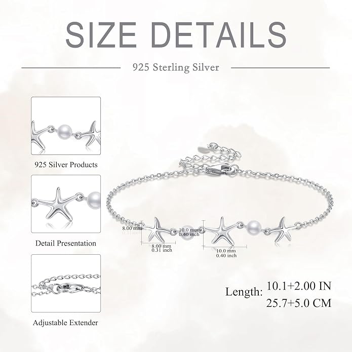 Heart/Starfish/Pineapple/Anchor/Sea Turtle/Butterfly/Celtic/Whale Tail bracelet Anklets for Women 925 Sterling Silver Anklets Jewelry for Women