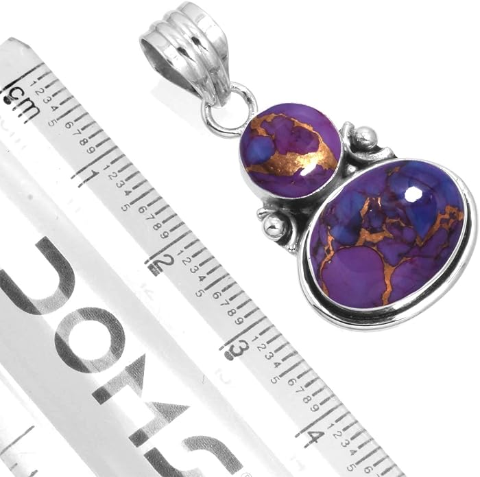 Handmade Genuine 925 Sterling Silver Pendant Necklace Natural Gemstone Crystal, Lapis, Onyx, Amber Oval Round Boho Jewelry For Women