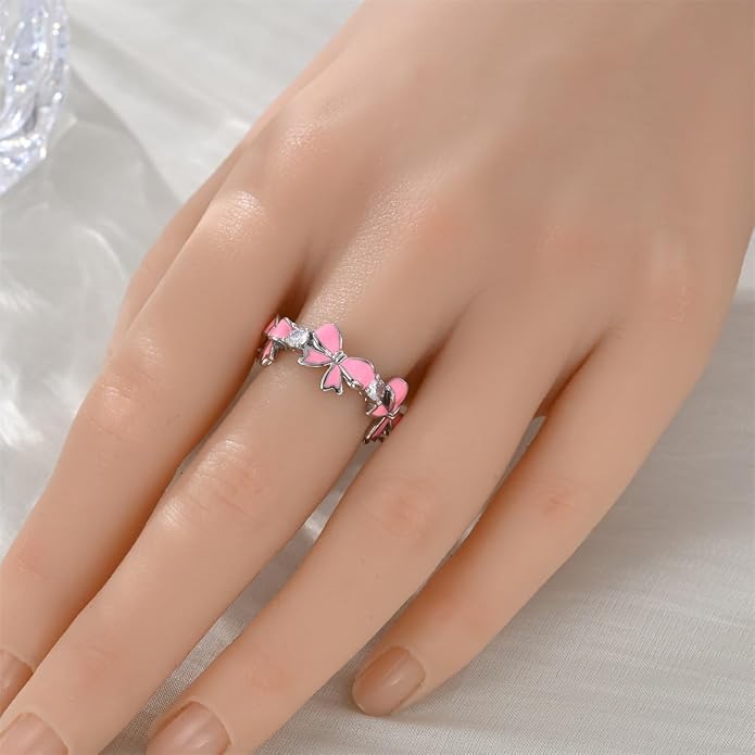 925 Sterling Silver Rings for Women | Elegant Dainty Hoop & Band Rings with 5A Cubic Zirconia | Daily Wear Jewelry with Gift Bag (Sizes 6-9)