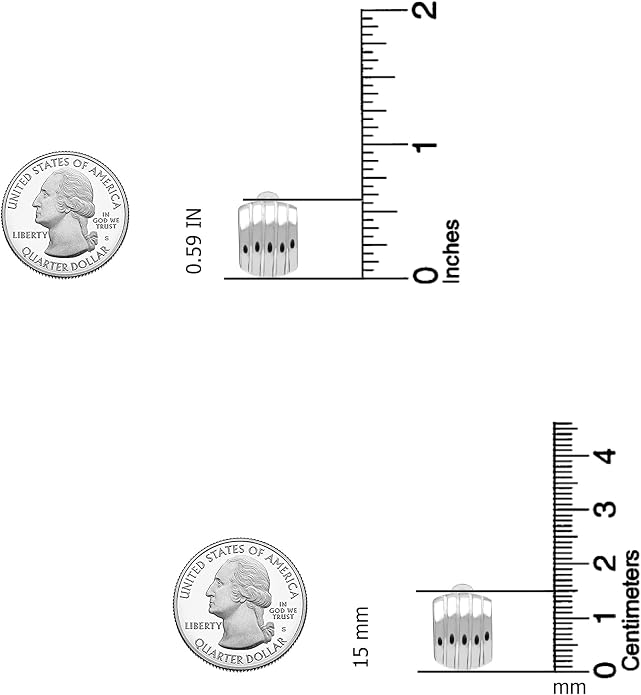LeCalla 925 Sterling Silver Small Medium Clip On Earrings Non-Pierced Clip-On Stud Earring for Teen Women