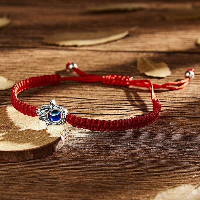 Buddha & Karma Red String Hamsa Hand Bracelet Offers Evil Eye Protection for Spiritual Balance - Wear Hand of Hamsa Bracelet to Attract Luck & Repel Negativity - Adjustable Bracelets for Daily Comfort