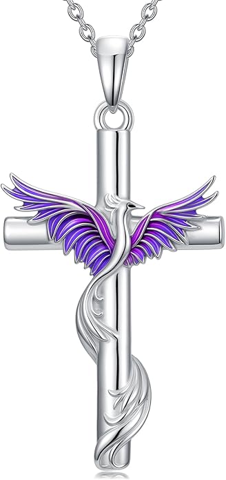 TOUPOP Phoenix Necklace 925 Sterling Silver Crystal Pendant Phoenix Rising Jewelry Women Birthday Mothers Day Gifts for Women