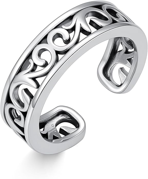 Midari Toe Rings for Women 925 Sterling Silver Hypoallergenic Adjustable Open Band Ring for Women Summer Beach Open Toe Jewelry Foot Jewelry