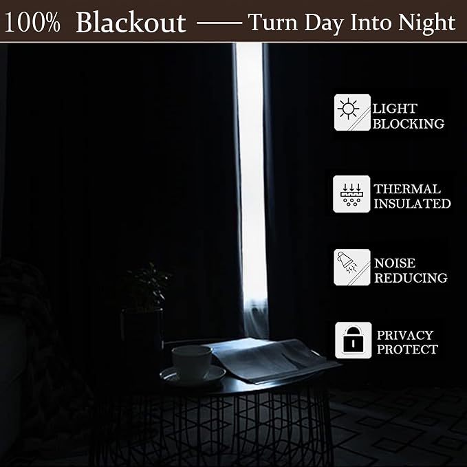 100% Blackout Gold Velvet Curtains 96 inch Long for Living Room,Elegant 2 Panels Back Tab Thermal Insulated Room Darkening Curtain with Liner Heavy Noice Reducing Soundproof Window Drapes for Bedroom