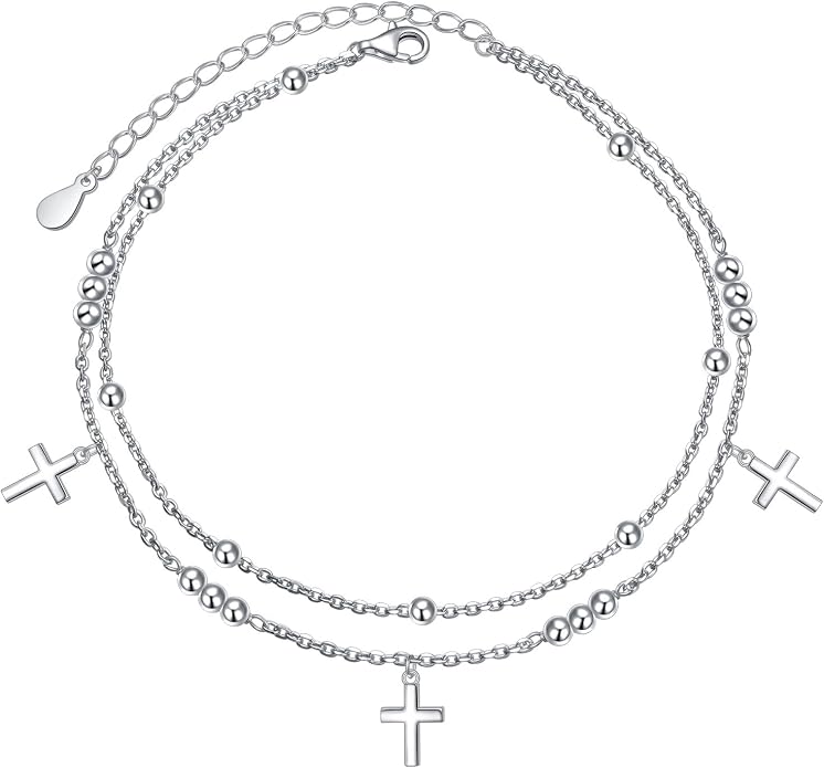 Alphm Anklet for Women S925 Sterling Silver Adjustable Plus Foot Plus Ankle Bracelet Jewelry