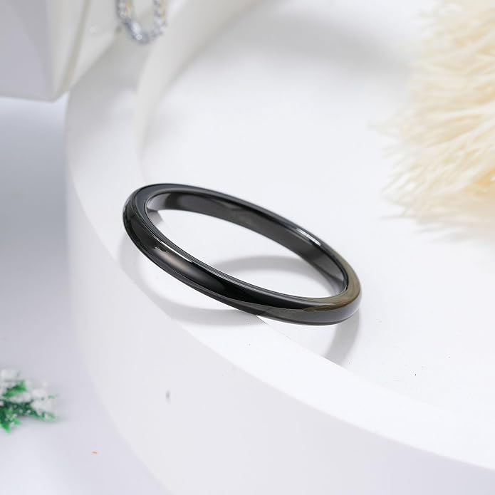 King Will Tungsten Carbide Wedding Band for Men Women Promise Rings for Couples Domed High Polish