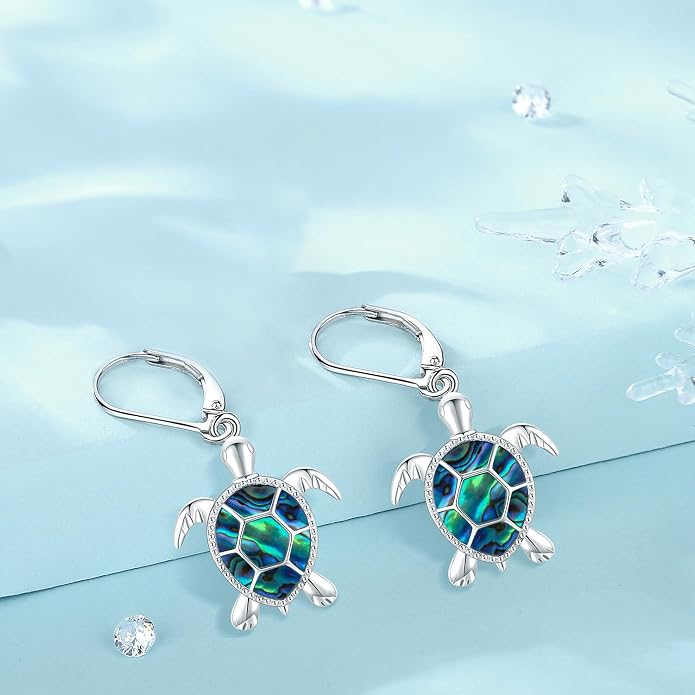 Tree of Life/Cat/Turtle/Butterfly/Flower/Celtic/Turquoise/Moonstone Dangle Earrings for Women Sterling Silver Cute Animals Drop Earrings Jewelry Gifts