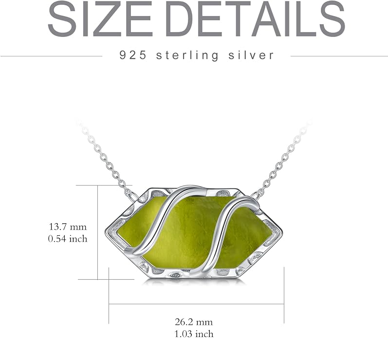 HPQQ Teardrop Necklace 925 Sterling Silver Filigree Gemstone Pendant Necklace Fine Jewelry Birthday Mother's Day Gifts for Women Her Mom